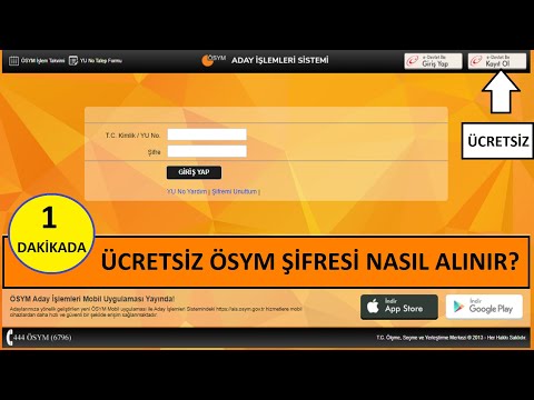 1 DAKİKADA ÜCRETSİZ ÖSYM ŞİFRESİ NASIL ALINIR? - ÖSYM'YE GİTMEDEN ŞİFRE ALMA (GÖRÜNTÜLÜ ANLATIM)