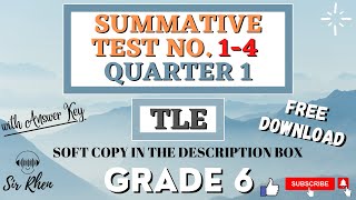 TLE 6 | QUARTER 1 | SUMMATIVE TEST NO. 1-4 WITH SOFT COPY | FREE DOWNLOAD | WITH ANSWER KEY screenshot 2