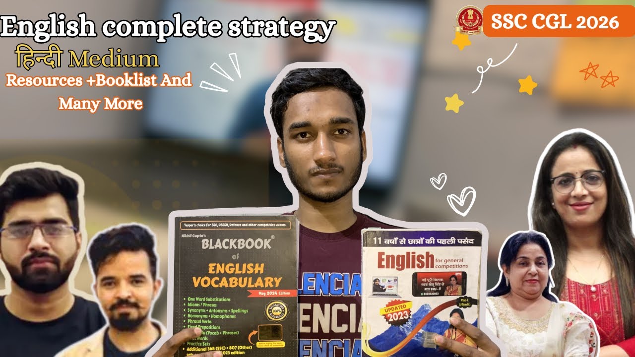 Hindi Medium Complete Booklist + Resources | English Strategy SSC CGL ...