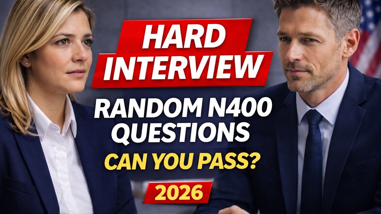 🇺🇸 Difficult U.S. Citizenship Interview 2026 – Officer Asks Random N400 Questions