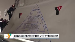 John Wooden’s ‘Pyramid of Success’ banner saved amid old South Bend YMCA’s demolition