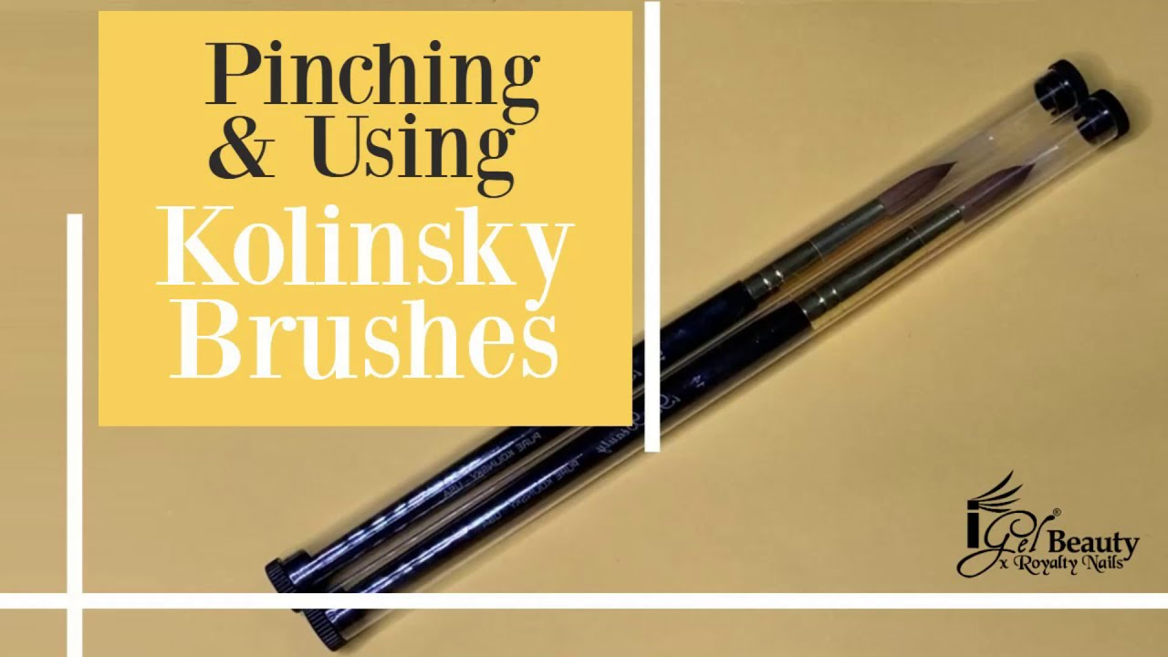 Kolinsky Brush 101 How to Pinch/Press and Apply Acrylic ft Royalty