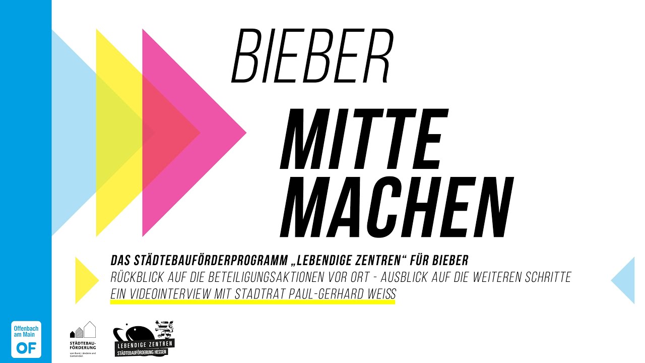 Interview mit Stadtrat Paul-Gerhard Weiß zur Bürgerbeteiligung beim Projekt "Bieber - Mitte machen"