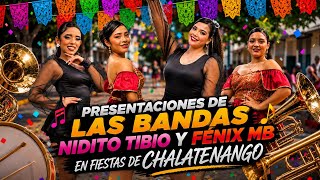Presentaciones de las bandas Nidito Tibio y Fénix en las fiestas de Chalatenango.