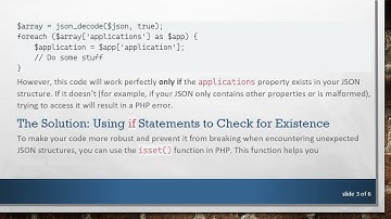 How to Safely Access JSON Data in PHP using if Statements