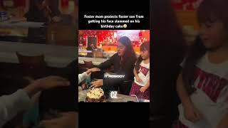 She was quick with it 🤝 #fostermom #birthday #viral #ment...