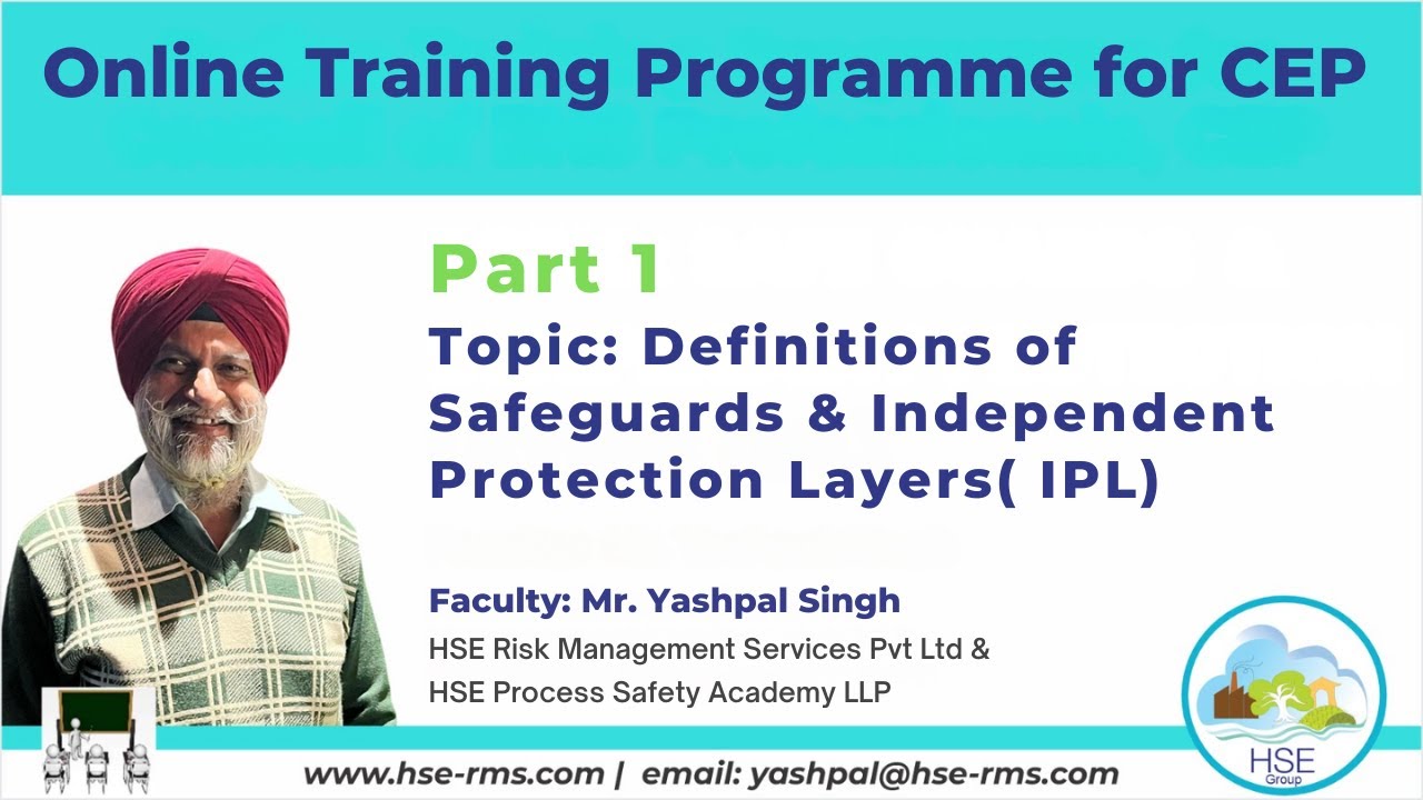 Part 1 - Definitions of Safeguards & Independent Protection Layers( IPL ...