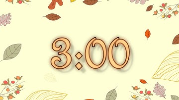 3 Minute Autumn Fall Timer with Calm Relaxing Music | Wind Chime Alarm