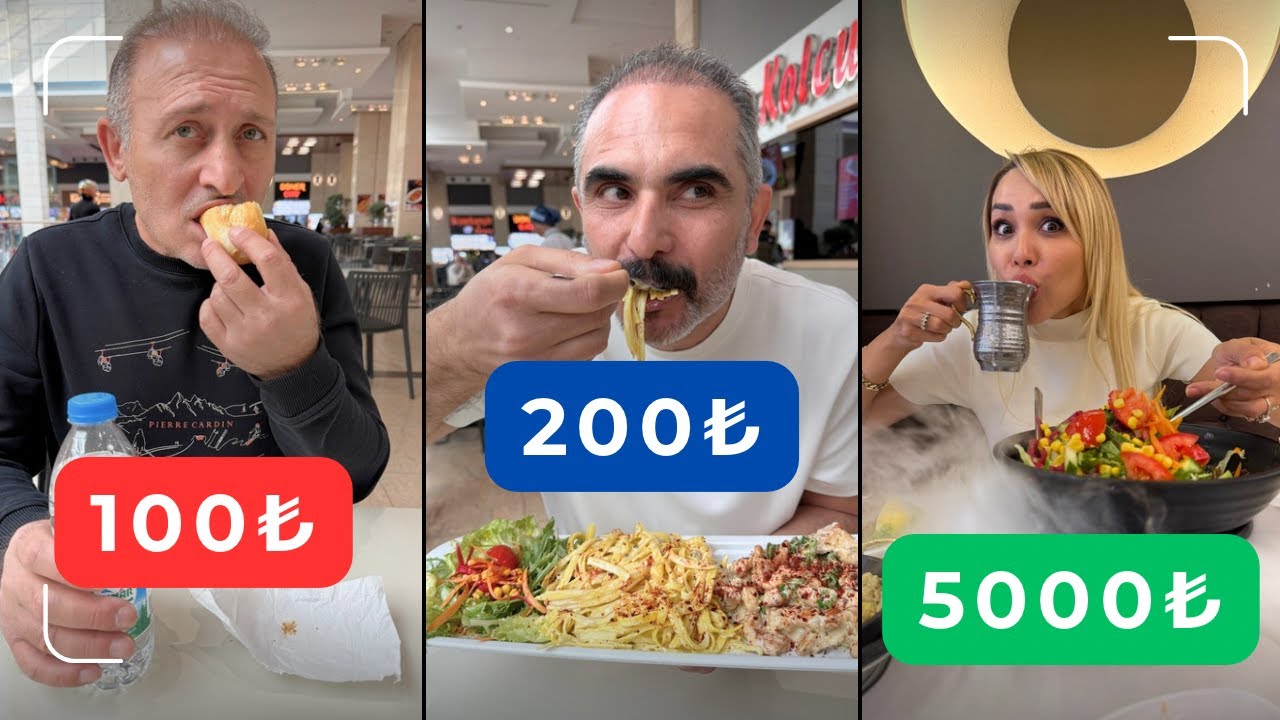 100 TL VS. 200 TL VS. 5000 TL İLE BİR GÜN GEÇİRMEK!