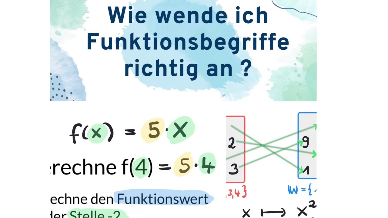 Alg 1 Und 2 Unterschied Einführung von Funktionen Klasse 8 Begriffe richtig verwenden - YouTube