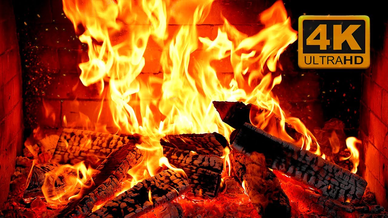 🔥 Уютный камин В стиле 4K – потрескиВание поленьеВ, нежный ОГОНЬ и 12-часоВое расслабление.