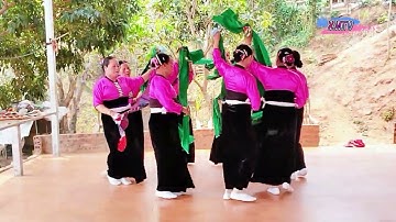 Múa vui hội múa xòe đội văn nghệ cao tuổi bản Vàn, Chim Vàn, Bắc Yên, Sơn La.