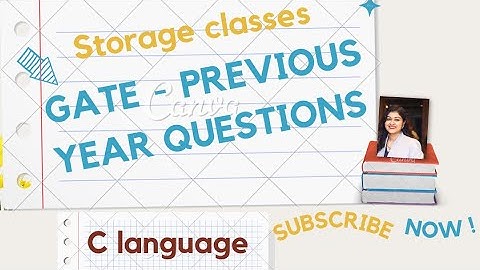 GATE previous year questions on Static storage class