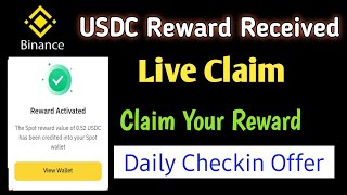Usdc Reward Received From Binance Binance Reward Hub How To Claim Reward On Binance