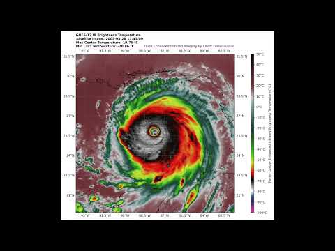 Hurricane Katrina (2005) GOES-12 FozIR Satellite Imagery