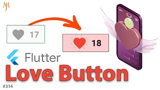 Flutter Tutorial - Animated Love Button [2021] Like Unlike Button