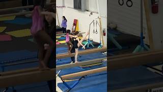 Miriam practicing on balance beam #gymnast #gymnasticshorts #gymnastics