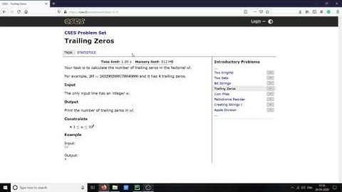 PYTHON Trailing Zeros Algorithm - CSES Introductory Problems #10