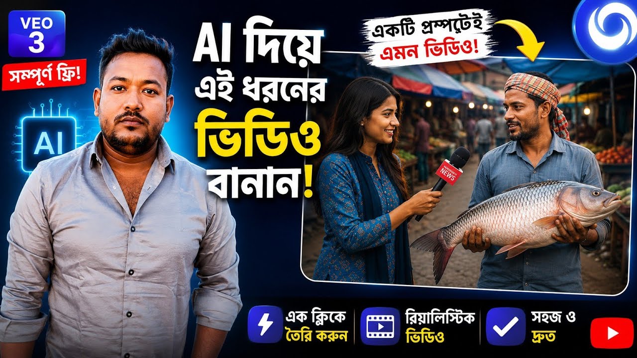 AI দিয়ে এমন Realistic Video বানান 😳 | ১ Click এ Cinematic Video!”AI দিয়ে ভাইরাল ভিডিও বানান