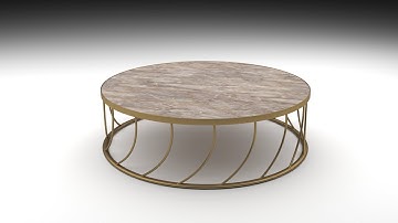 Autodesk 3ds Max Modern Round Coffee Table Modeling