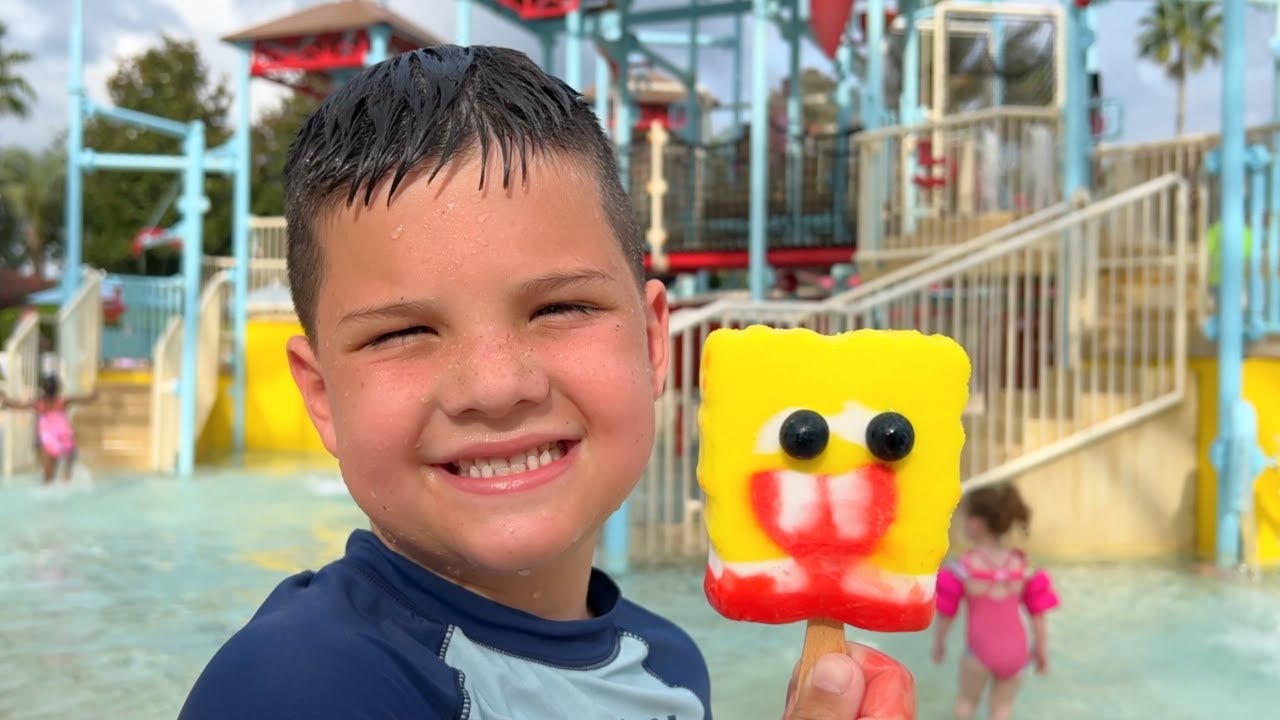 BEST WATERPARK PLAYGROUND EVER!  Caleb Plays at Fun Outdoor Water PARK & Splash Pad for Kids!