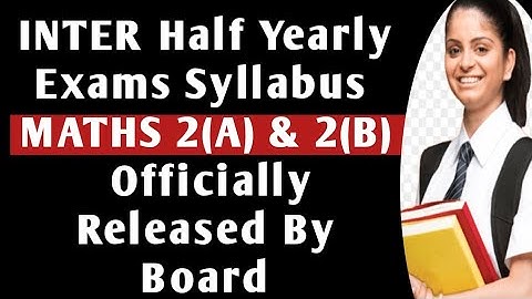 AP INTER Half Yearly Syllabus 2021|ap inter half Yearly exams 2021|Inter half Yearly exams syllabus