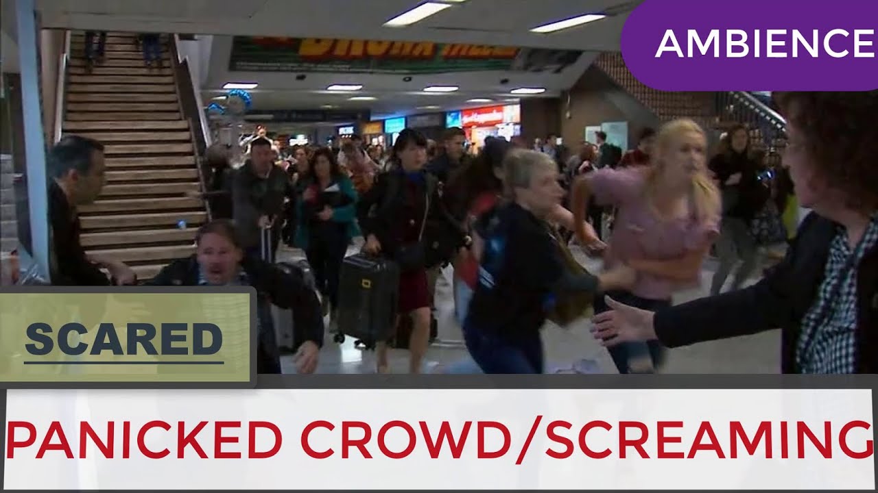 Panicked Crowd Sound EffectPeople screamingHorrifiedGroup people