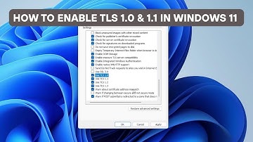 How to Enable TLS 1.0 and 1.1 in Windows 11 – Step-by-Step Guide