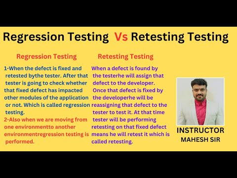 Regression Testing Vs