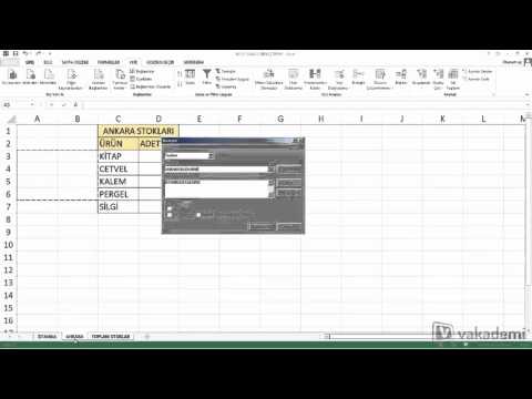 Microsoft Excel 2013 Orta Seviye Eğitimi - Tablo Birleştirme İşlemleri