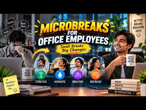 Microbreaks for Office Employees | Small Breaks, Big Changes 💻🧘‍♂️