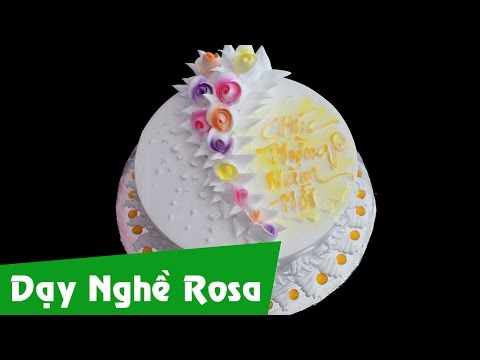 Video Dạy làm bánh kem: Chúc mừng năm mới - rosavn.net - youtube