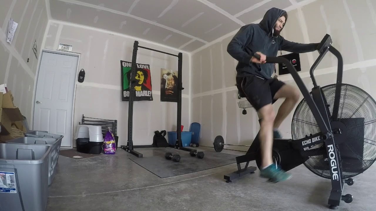 GARAGE GYM WORKOUT!! ECHO BIKE WOD!! YouTube