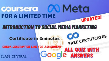 Introduction to Social Media Marketing,(week1-5) All Quiz Answers.#coursera#learning #quiztime #quiz
