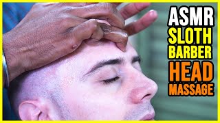 SLOW HEAD and EYE MASSAGE by SLOTH BARBER | ASMR Barber screenshot 5