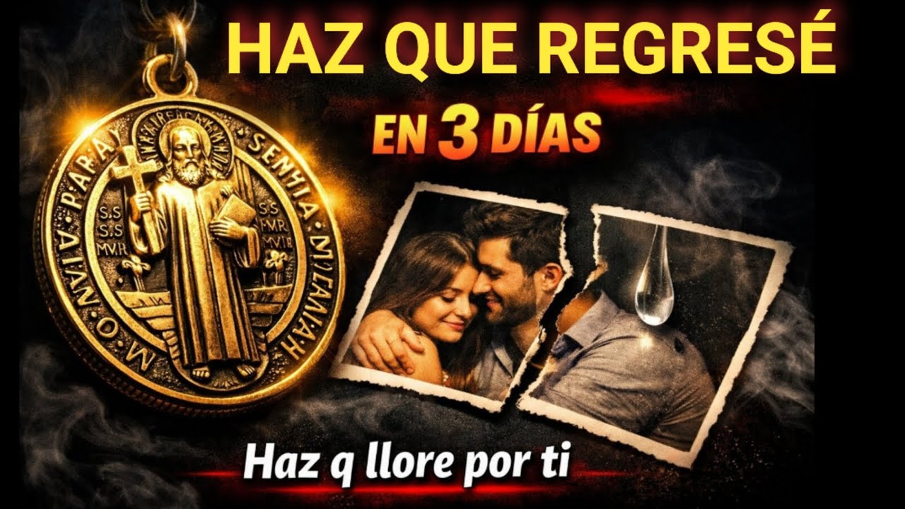 “Haz que LLORÉ por ti 🙏 Oración Poderosa a San Benito para que Regrese en 3 días Arrepentido”