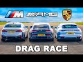 New 840hp AMG GT 63 S v BMW M5 v Panamera Turbo: DRAG RACE