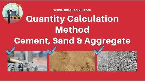 Quantity Calculation Method  Cement, Sand & Aggregate ||Er. Akash Pandey||