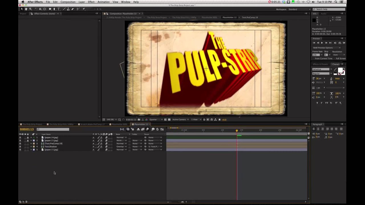 Grindhouse Collection V2: Tutorial - 7 Pulp Strip - YouTube