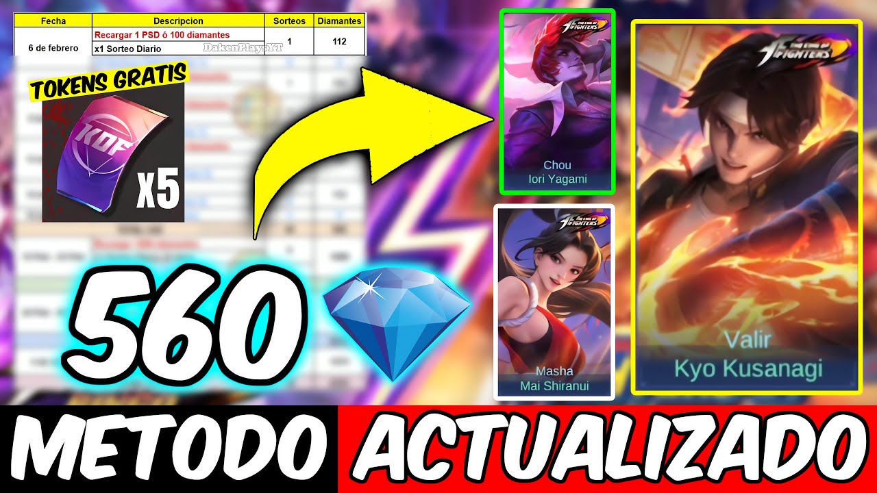 CONSIGUE UNA SKIN KOF POR 560 DIAMANTES! METODO ACTUALIZADO 2026 THE KING OF FIGHTERS EVENTO