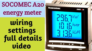 Socomec A20 digital multifunction meter setting in hindi  ||