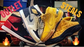 WOW!!!CRAZY NIKE OUTLET STEALS!!RETRO JORDANS FOR 39.99!!!AND YOU CAN REALLY MAKE MONEY FROM THEM!!!