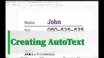 How to use AutoText in LibreOffice Writer