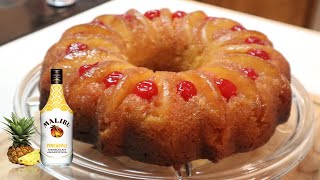 Malibu Pineapple Upside Down Cake