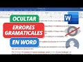 Cómo ocultar los errores gramaticales en Word | Tutorial de Word