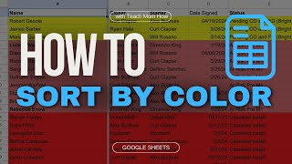 How to Sort by Color Google Sheets | Teach Mom How