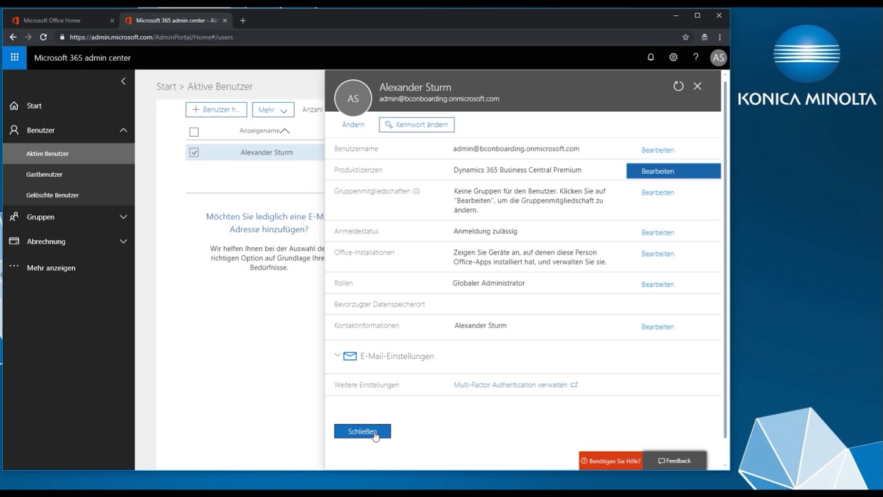 Microsoft Dynamics 365 Business Central Anmeldung und erste Schritte - YouTube