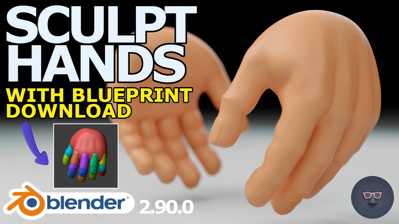 Blender 2.9 Tutorial How to Sculpt a Stylized Hand! YouTube