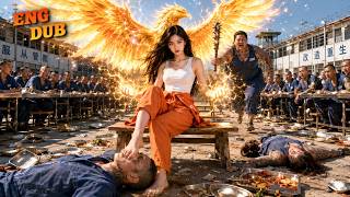 The prison boss bullies a new inmate, but the kung fu girl knocks him out with one hit!