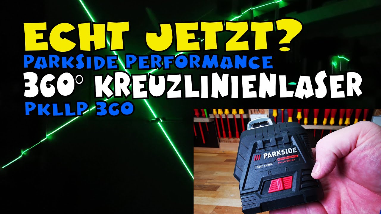 Check: PARKSIDE® PERFORMANCE Akku Kreuzlinienlaser PKLLP 360 A1 - YouTube